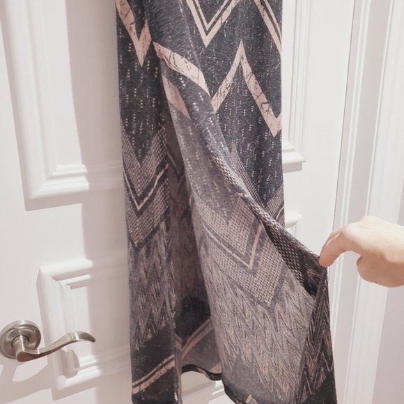 Streetwear Society Super Soft Maxi Skirt with Print- Grey/soft Pink S (S-M fit)​ - Picture 8 of 9